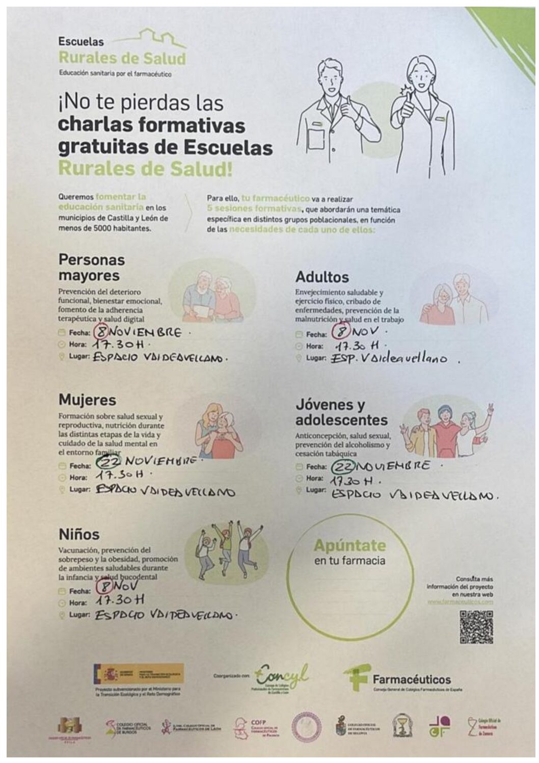 Charlas formativas «Escuelas rurales de salud»